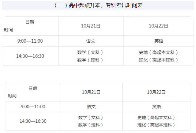山西成人高考時(shí)間表？