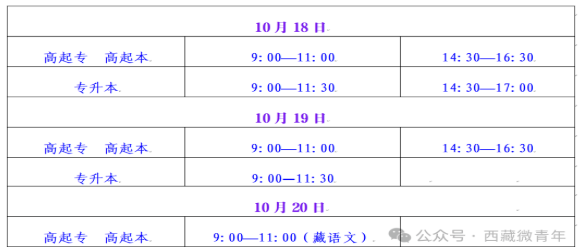 10月18日！2025年西藏成人高考開考