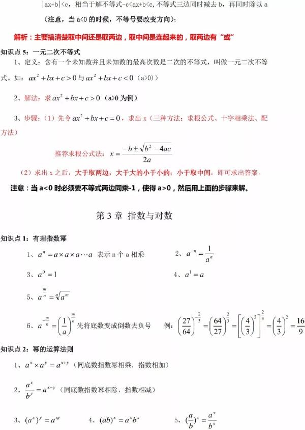 成人高考數(shù)學知識點有哪些？知識點歸納匯總！-3