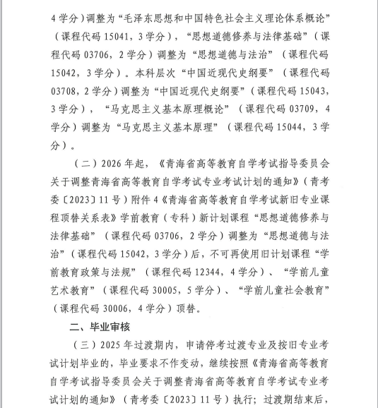 青海省教育招生考試院關(guān)于調(diào)整高等教育自學(xué)考試思想政治理論課課程設(shè)置的通知 青海省教育招生考試院關(guān)于調(diào)整高等教育自學(xué)考試思想政治理論課課程設(shè)置的通知